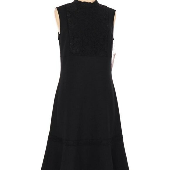 Nanette Lepore Black Sleeveless Lace Dress NWT 8